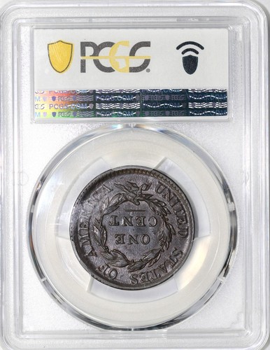 1817 1c N-9 13 Stars Matron Head Large Cent PCGS AU 53 - Picture 4 of 5