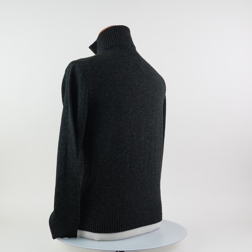 J.Crew Men's Medium Half Zip Wool Blend Sweater Dark Gray Casual Knit Pullover - Picture 10 of 24