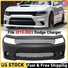Front Bumper Cover Kit W/Upper Lower Grille For 2015-2023 Dodge Charger SRT