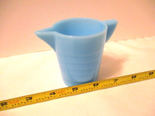 Arko Agate Light Blue Slag Glass Pitcher Tea Pot Vintage 1930's