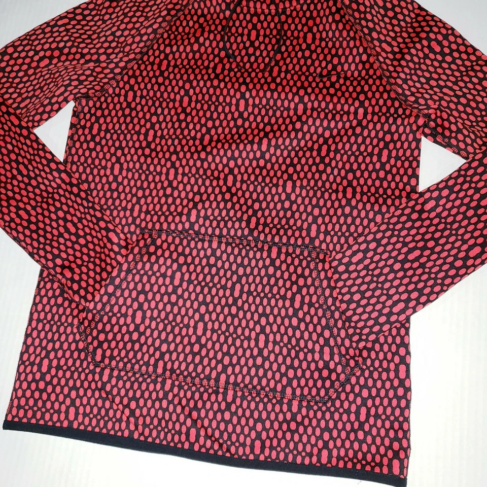 Nike Womens XS Hoodie Speckled Black Red Pullover Sweatshirt Training Therma Fit - Image 4 of 4