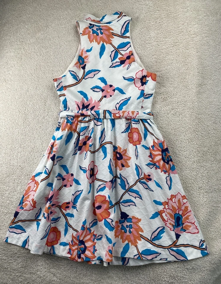 Vestido Camisa Tori Richard 2 Bali Alto Mimi Jardín Fiesta Floral Ajuste Acampanado NUEVO $218 Foto 4 de 4