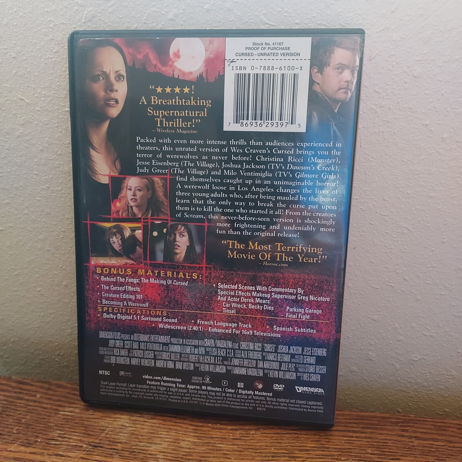 Cursed (DVD, 2005, Unrated) Pre-Owned Tested Working Great Condition ...