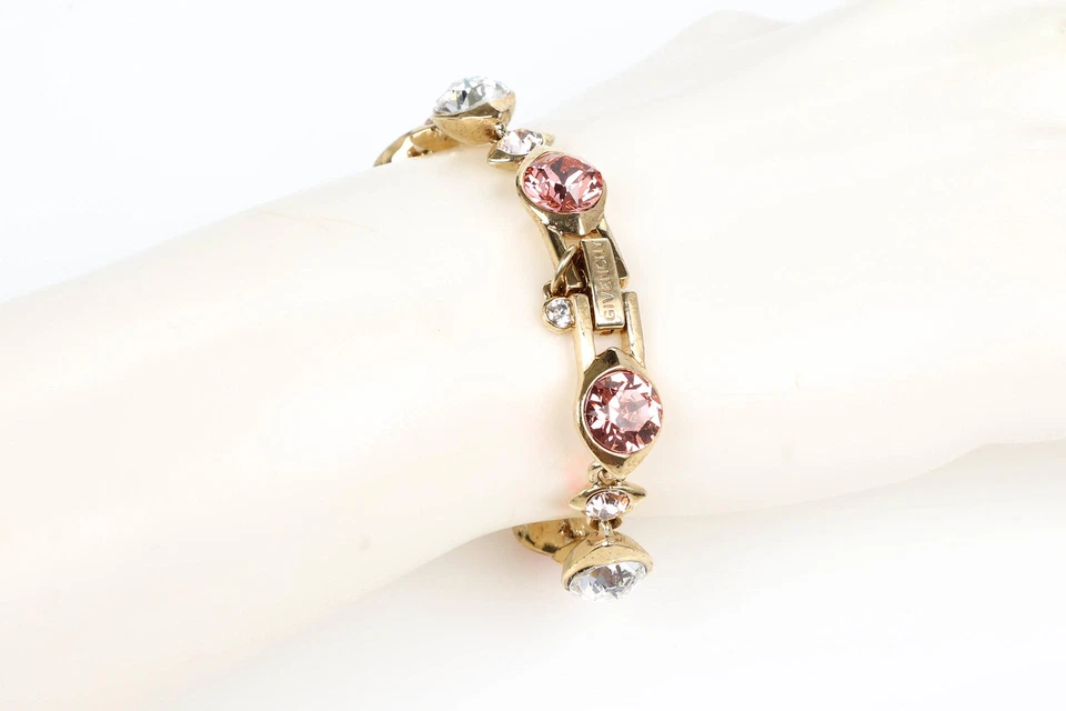 纪梵希 283703 女式线条手链玫瑰桃色多色/金色 7.5 — 第 2/4 张图片