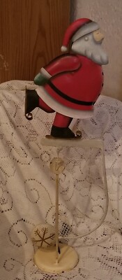ビンテージ　バランストイ　サンタクロース Authentic Models Santa Skating Sky Hook Balance Toy Antique