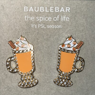 Baublebar The Spice Of Life Latte Earrings. Pumpkin Spice Latte Season NIB