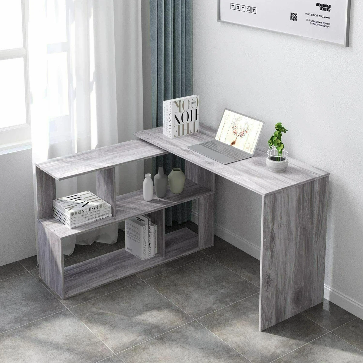 L shaped desk with 2024 drawers under 200