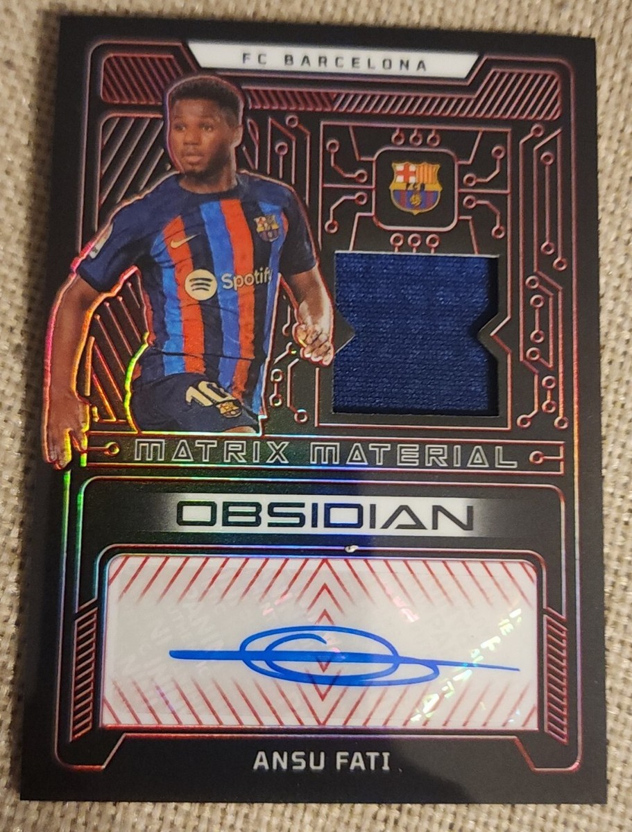 B-2022-23 Obsidian Soccer ANSU FATI Matrix Material Patch Auto 10