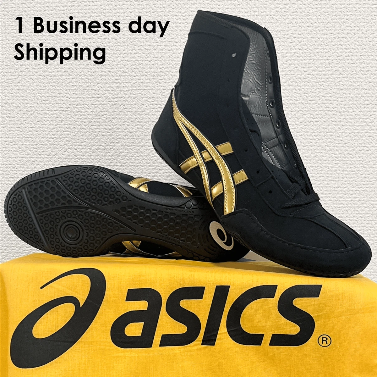 ASICS Wrestling Shoes 1083A001 New Model TWR900 2023 Black Gold |