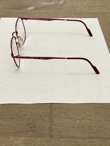Vintage New Europa Red & Purple Metallic Frame Italian Glasses 51-20-140 - Picture 10 of 10