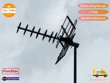2025 Latest 4K HDTV Outdoor Antenna VHF UHF 200 Mile Range w/ Mounting Kit