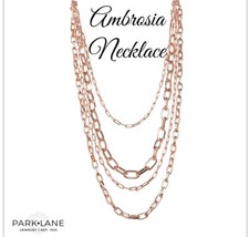 Park Lane Ambrosia, Collar de Oro Rosa de 4 Hilos, Cadena Clip