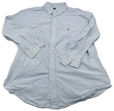 Ralph Lauren Classic Fit 17 Long Sleeve Button Down Striped Shirt Blue Mens