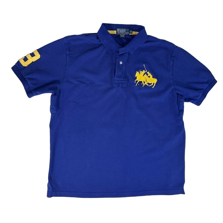 polo BIG PONY 青 90s Vintage Polo Ralph Lauren Royal Blue Big Pony Yacht Club