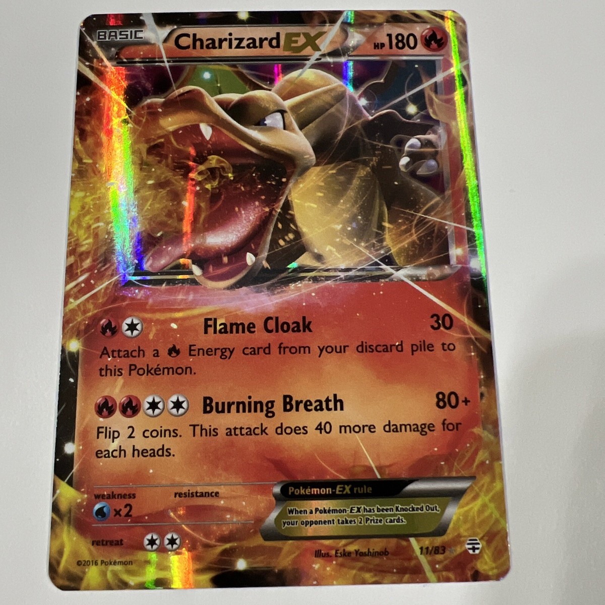 Pokemon Charizard EX 11/83 Ultra Extended Holo Rare Card 180 HP | eBay