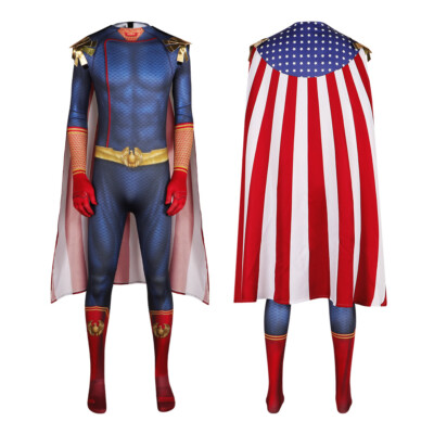 Cosplay The Boys Homelander Jumpsuit Cape Erwachsene Bodysuit Hallowen Anzüge