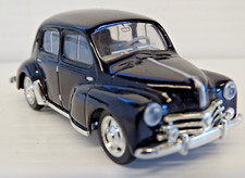 1947 RENAULT 4CV; BLACK 1:43 SCALE DIECAST COLLECTORS MODEL ON DISPLAY PLINTH