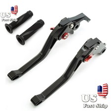3D Rhombus Short Brake Clutch Lever+Grips Fit...