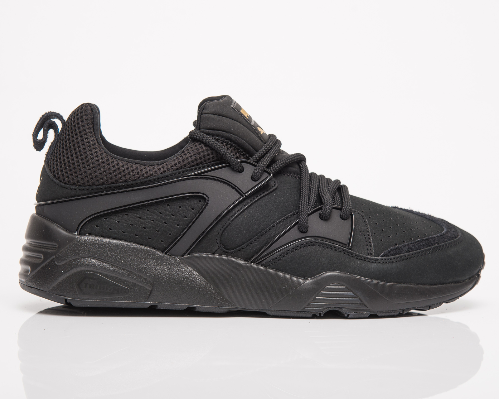 Puma Blaze of Glory Premium Black Team Gold Casual Shoe | eBay