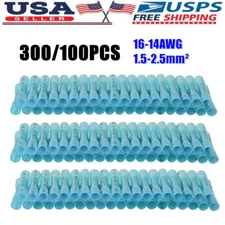 300/100PCS Heat Shrink Butt Wire Splice Connectors Crimp Terminal Waterproof Kit