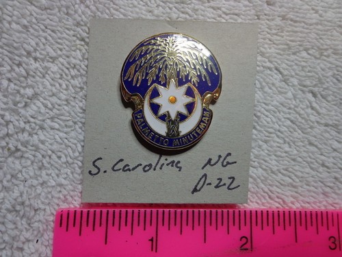 South Carolina Army National Guard D-22 Unit Crest, DI, DUI (DRAW#L16)
