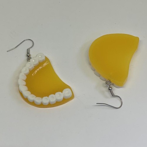 False teeth earrings , Earrings Kitsch 8 cm long. Pick your colour rave festival - Picture 24 of 60