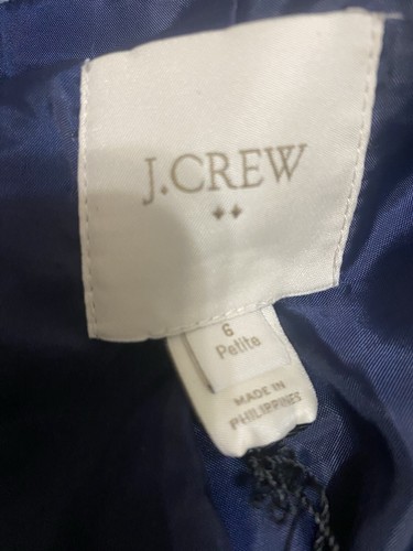 VTG 90’s J Crew Woman’s Wool Tweed Winter Coat Size 6 Blue 🔥 - Picture 7 of 11