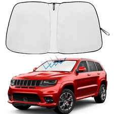 Custom Fit 14-24 Jeep Grand Cherokee Windshield Sun Shade Front UV Block Cover