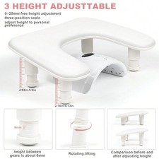 Arm Rest For Nails Tech,Height-Adjustable U Shaped Manicure Nail Arm Rest