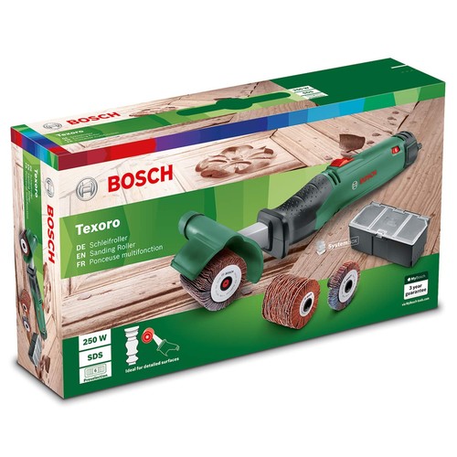 Home and Garden Texoro Levigatrice a Rullo Abrasivo 250 W, 3 Accessori, Verde - Foto 8 di 8