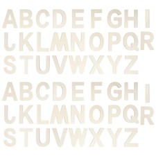 52 PCS Wooden Alphabet Letters Wood Letter Sign 4 Inch for Crafts DIY  Paint...
