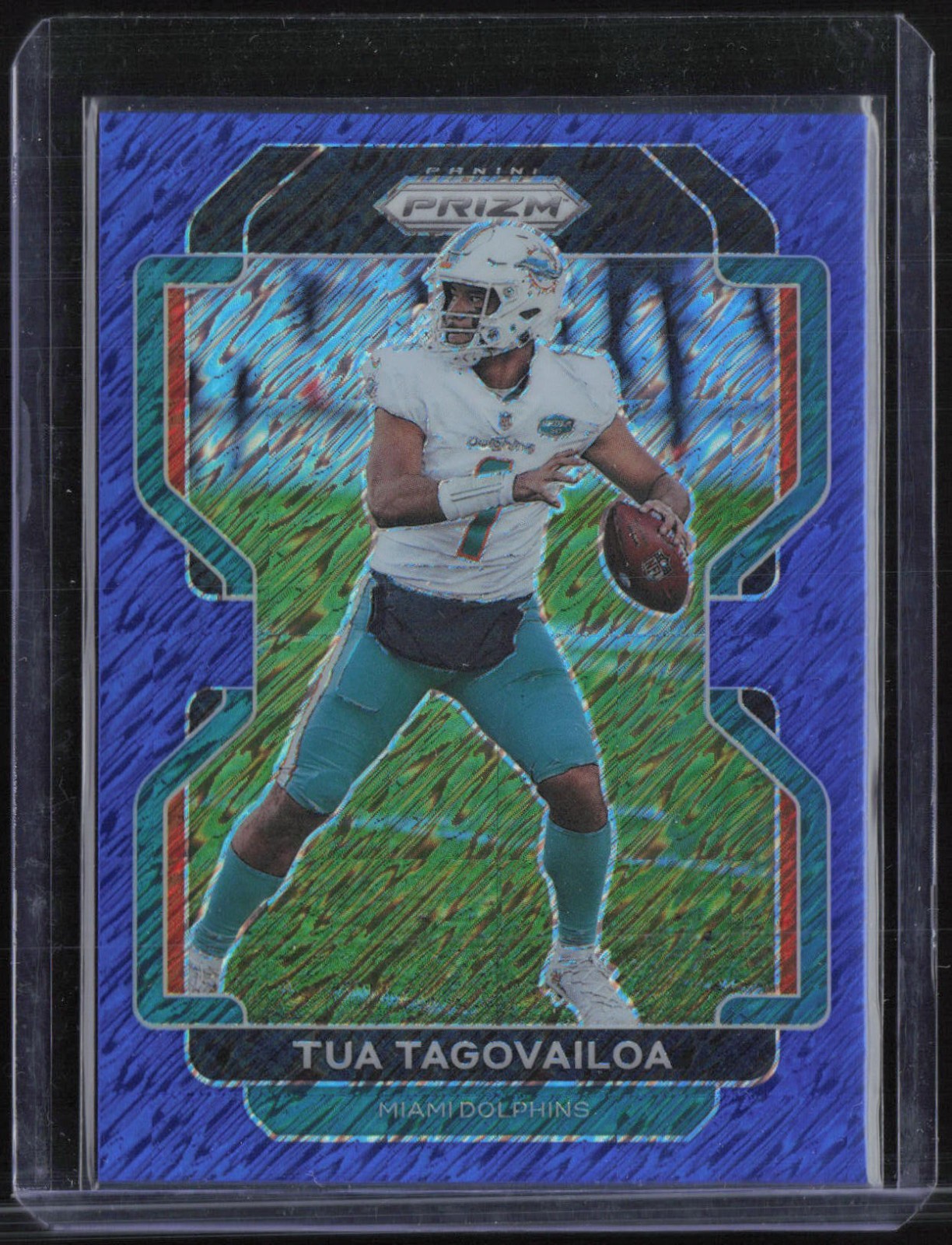 2021 Panini Prizm Blue Shimmer #107 Tua Tagovailoa /25