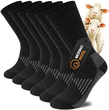Ultra Thick Thermal Merino Wool Socks for Men and Women Fleece Lined Winter