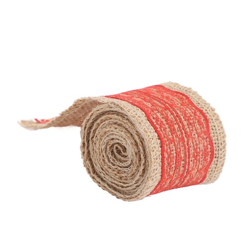 5 Rollen Sackleinen Spitzenband Deko Jute Sackleinen Band Rolle zum Basteln - Bild 23 von 30