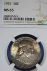 1957 NGC MS65 FRANKLIN HALF DOLLAR #B51126
