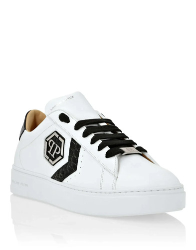 PHILIPP PLEIN Crocco Printed Leather Lo-top Sneakers Hexagon Made in Italy 43 - Picture 4 of 10