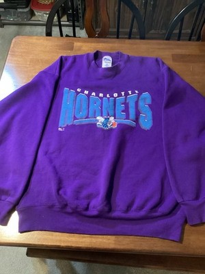 Men s Vintage 90 s NBA Charlotte Hornets Pro Player Crewneck Sweatshirt Size XXL