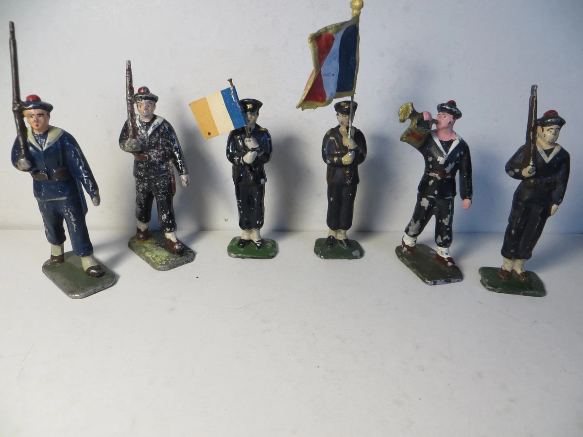 Chasseurs alpins bleus à skis - Soldats de Plomb