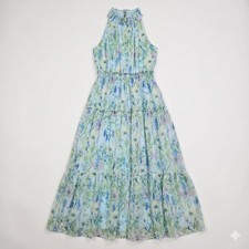 Taylor Floral Blue Maxi Dress Women's Size 4 #242