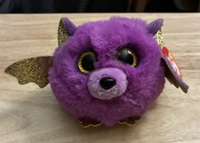 Ty Beanie Balls Puffies Hastie The Purple And Gold Bat New With Tags