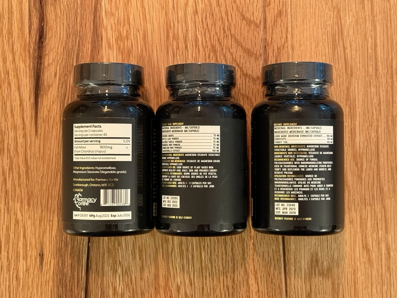 3x Farmacy For Life Supplements Irish Sea Moss King Of The Jungle - New Sealed 2