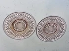 VTG 2- Anchor Hocking Hobnail pink depression glass 6” bread, dessert plate two