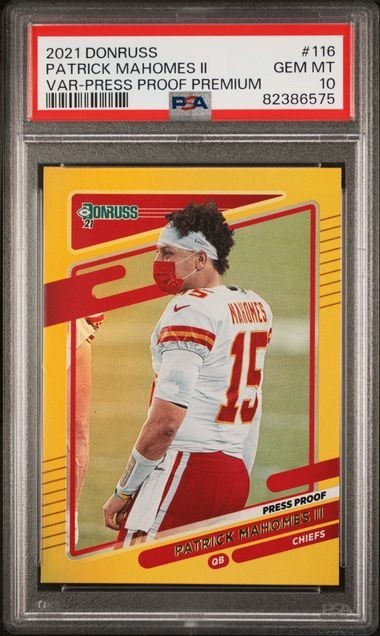 2021 Donruss - Patrick Mahomes II - Gold #116 Press Proof Premium - PSA 10