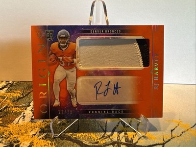 2025 Panini Origins - Rookie Jumbo Patch Autographs RJ Harvey #RJJ-20 Orange /75