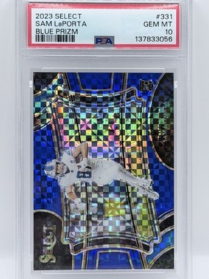 2023 Panini Select - Field Level Sam LaPorta #331 Blue Prizm /49 (RC) PSA 10