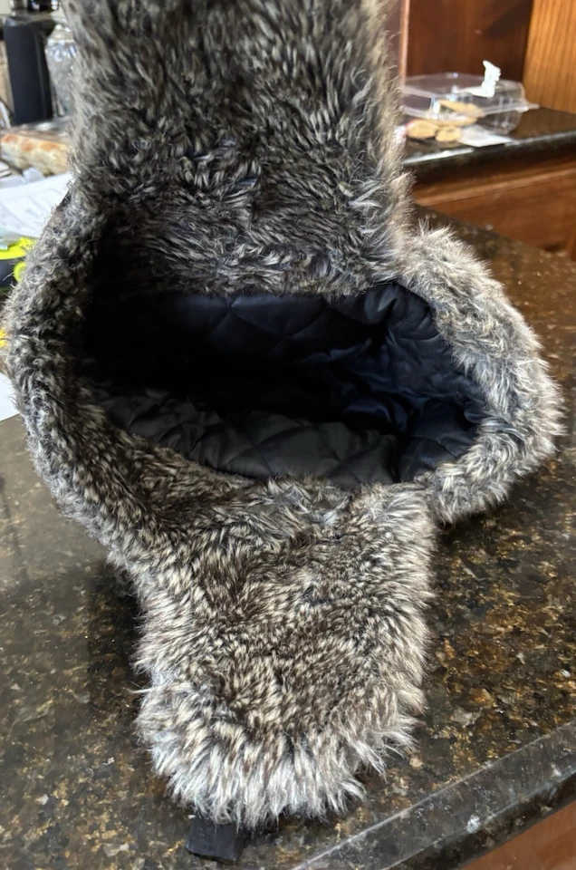 Мужская шляпа Trapper Apt 9 черная шерстяная смесь зимняя шапка ушные вкладыши искусственный мех теплая - Изображение 3 из 3