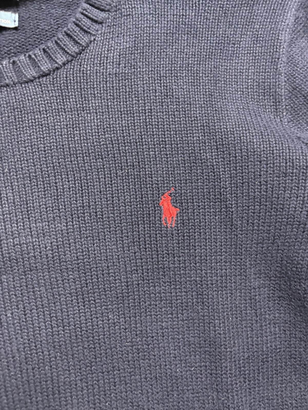 Vintage Ralph Lauren Heavy Knit Crewneck Sweater | S | Navy | image 5