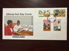 SWASILAND FDC BRIEF 2004 JAHRESHILFEN SIDA HIV GESUNDHEIT MEDIZIN BRIEFMARKEN