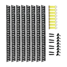 32PCS 5FT E-Tracks Set 8 Steel Rails 8 O Rings D-Ring End Caps For Cargo Trailer