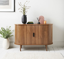 Kristen Dark Sideboard & Sliding Tambour Doors For Storage Modern Home Furniture